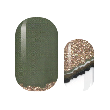 Green/Gray Goddess Sash Nail Wraps