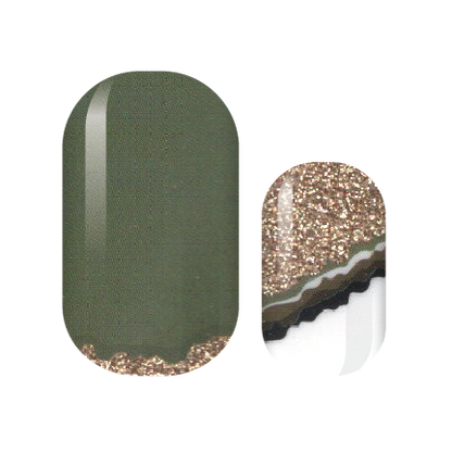 Green/Gray Goddess Sash Nail Wraps