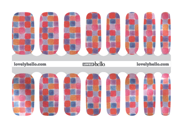 Pearlized Patchwork Nail Wraps