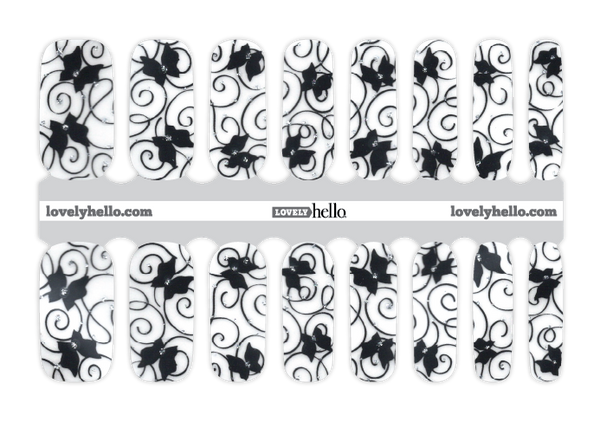 Butterfly Scroll Nail Wraps