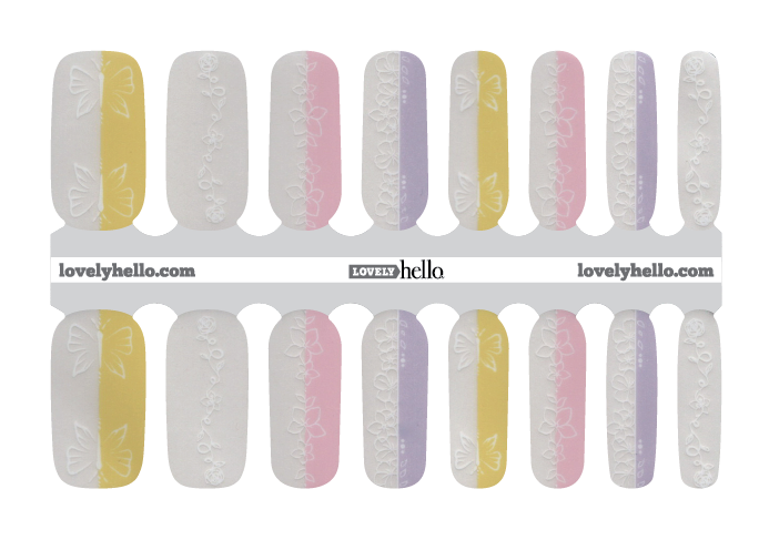 Split Sweet Floral Nail Wraps