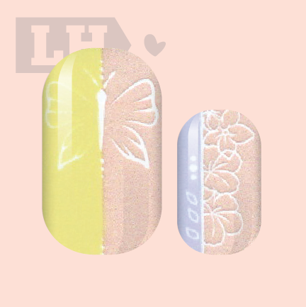 Split Sweet Floral Nail Wraps