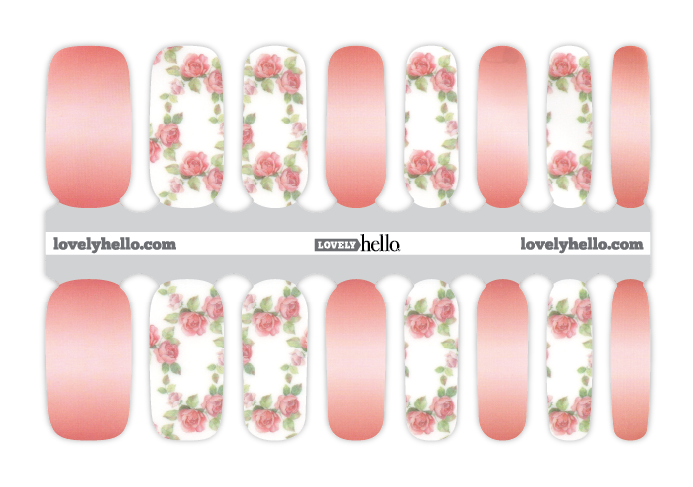 English Rose Nail Wraps