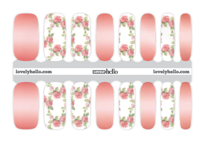 English Rose Nail Wraps