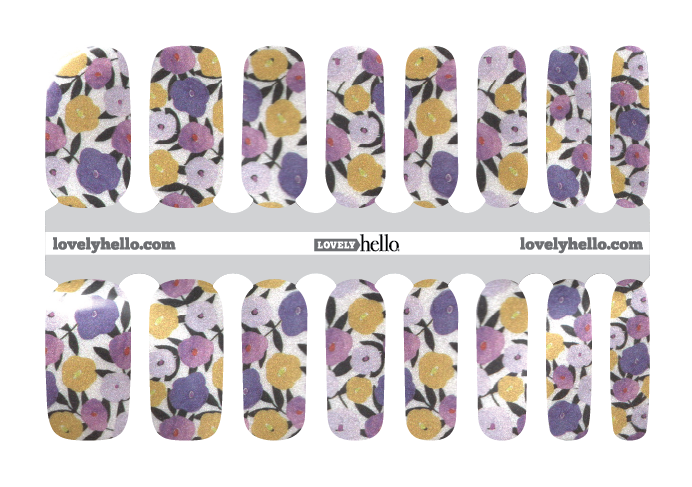 Pearlized Purple Poppy Nail Wraps