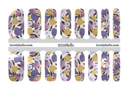 Pearlized Purple Poppy Nail Wraps