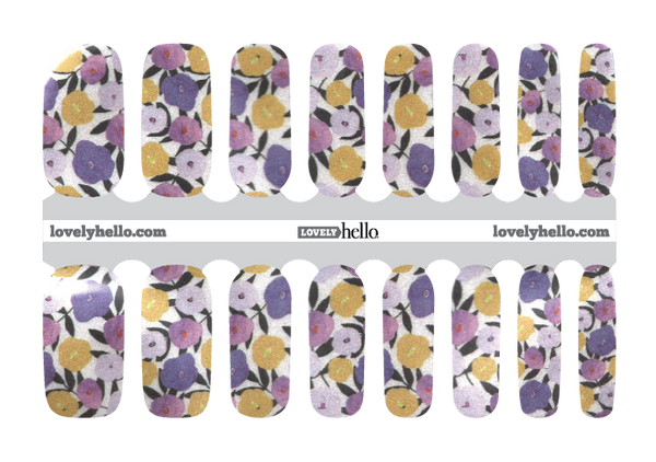 Pearlized Purple Poppy Nail Wraps