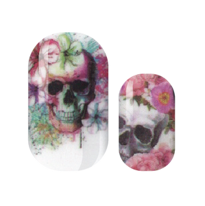Skull Floral Nail Wraps