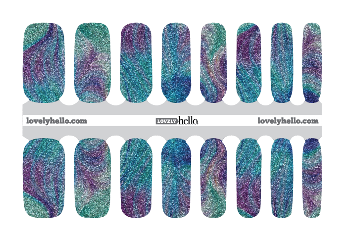 Aqua Swirls Nail Wraps