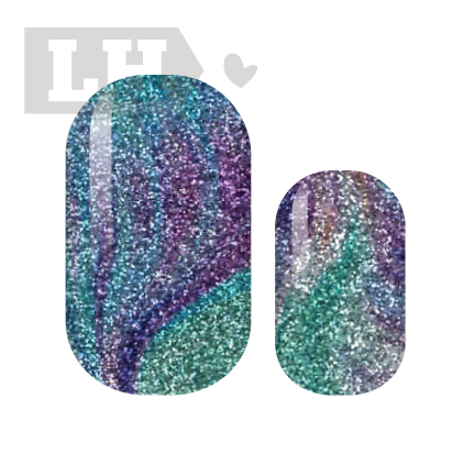 Aqua Swirls Nail Wraps