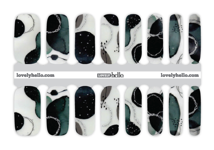 Dark Ocean Bubbles Nail Wraps