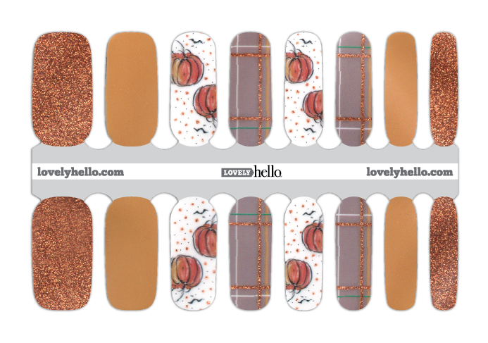 Pumpkin Glam Nail Wraps