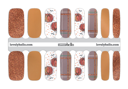 Pumpkin Glam Nail Wraps