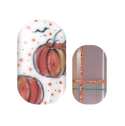 Pumpkin Glam Nail Wraps