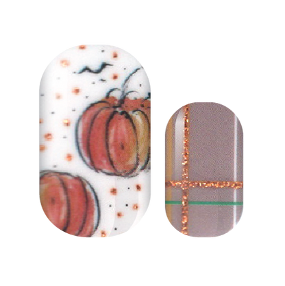 Pumpkin Glam Nail Wraps