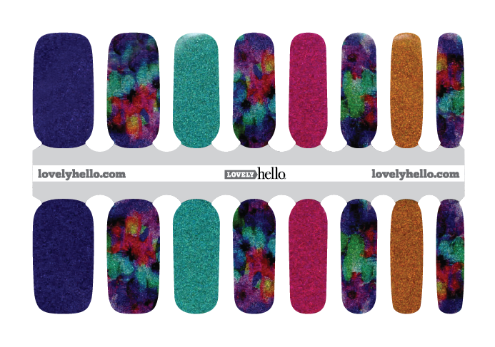 Disco Floral Nail Wraps