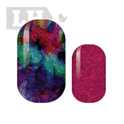 Disco Floral Nail Wraps