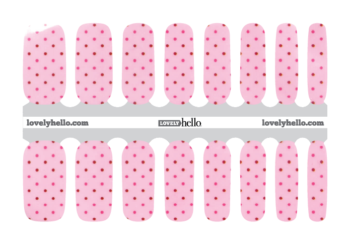 Bubble Gum Polka Nail Wrap