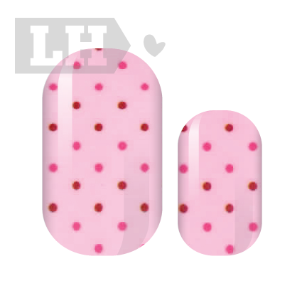 Bubble Gum Polka Nail Wrap