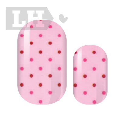 Bubble Gum Polka Nail Wrap