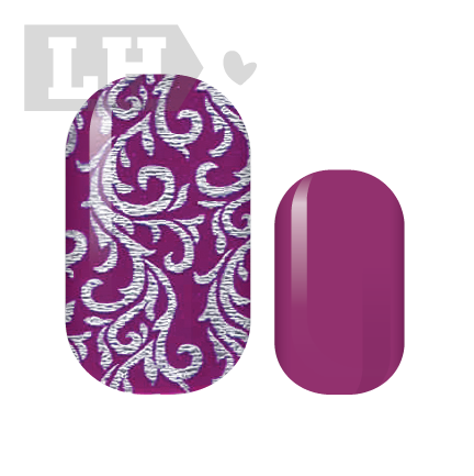 Raspberry Scroll Nail Wrap