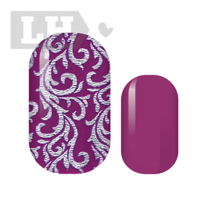 Raspberry Scroll Nail Wrap