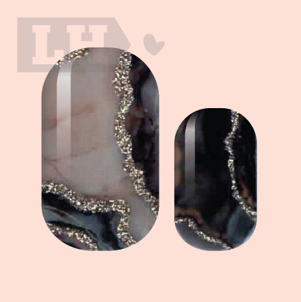Darkened Stone Nail Wrap