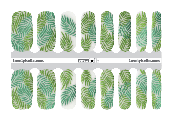 Leafy Metallic Nail Wraps