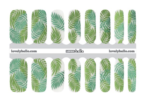 Leafy Metallic Nail Wraps