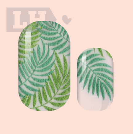 Leafy Metallic Nail Wraps