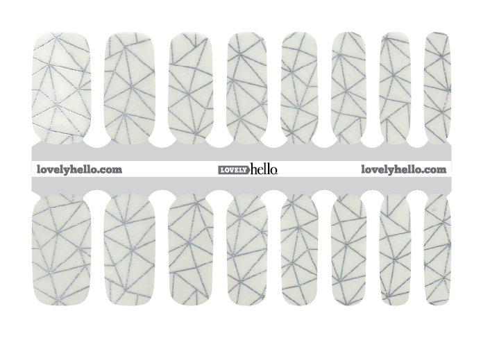 Silver Angles Nail Wraps