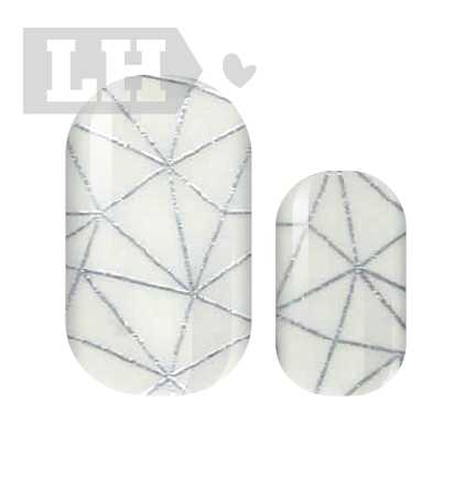 Silver Angles Nail Wraps