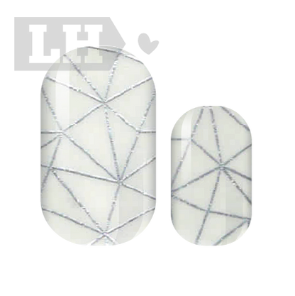 Silver Angles Nail Wraps