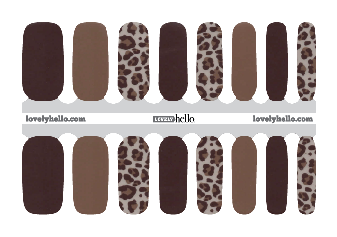 Mocha Leopard Nail Wraps