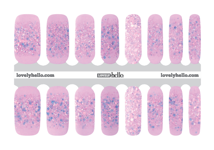 Lilac Rock Candy Nail Wraps