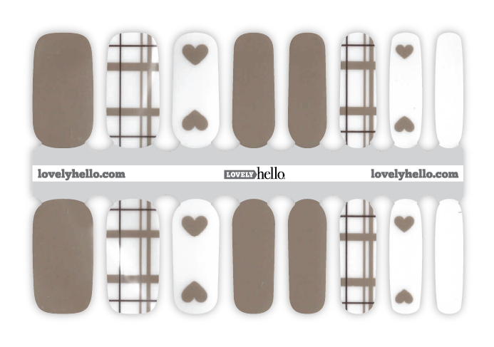 Taupe Love Nail Wraps