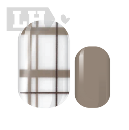 Taupe Love Nail Wraps