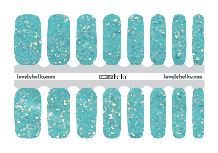 Teal Bubbles Nail Wraps