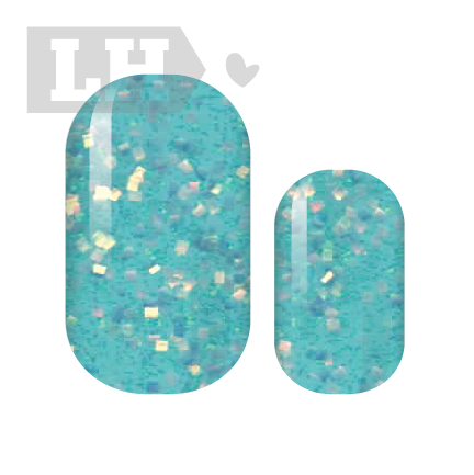 Teal Bubbles Nail Wraps