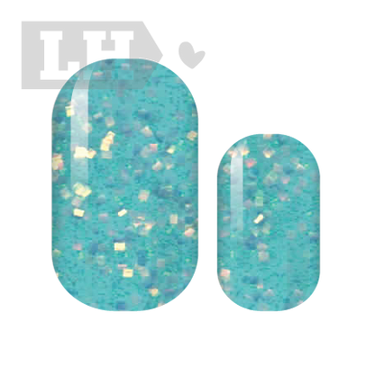 Teal Bubbles Nail Wraps