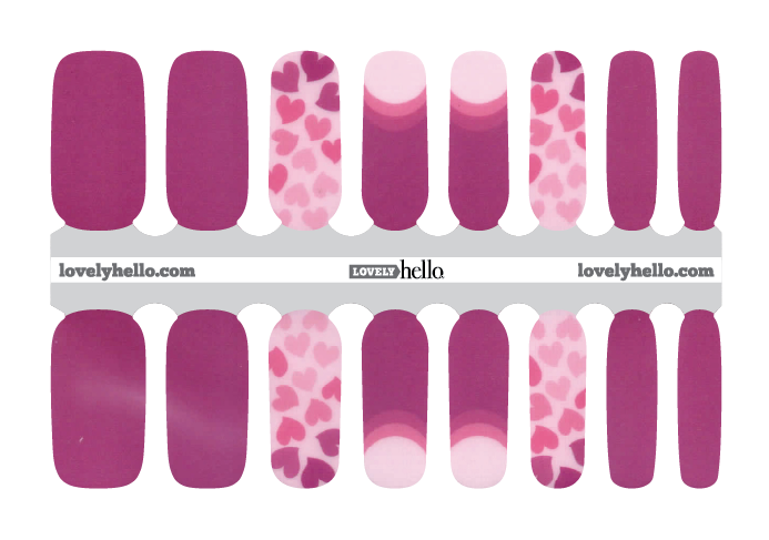 Valentines Ombre Nail Wraps