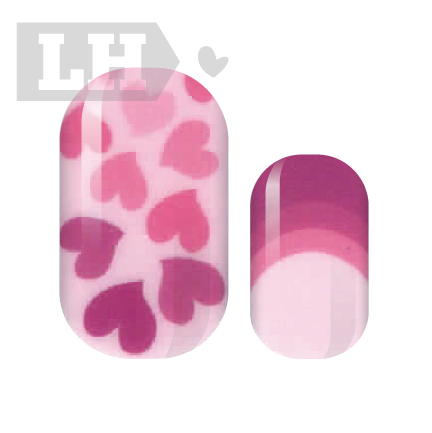 Valentines Ombre Nail Wraps