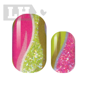 Pink Swirl and Glam Nail Wraps