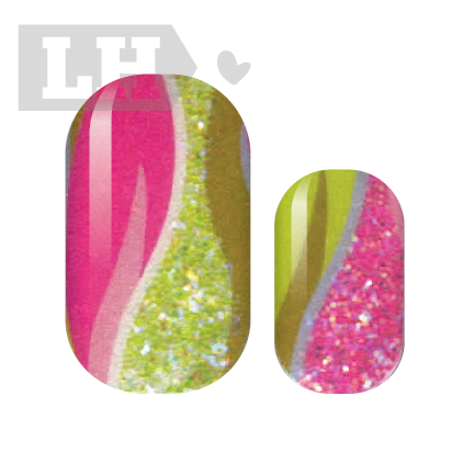 Pink Swirl and Glam Nail Wraps