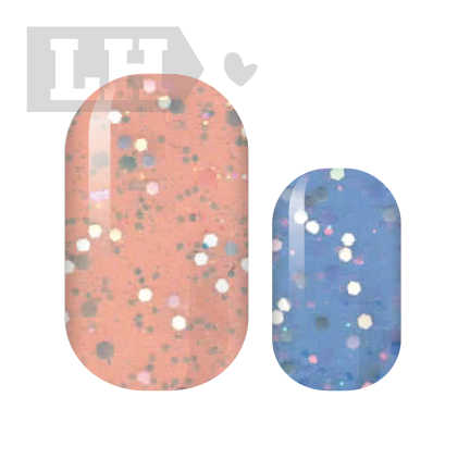 Pastel Glitter Nail Wraps