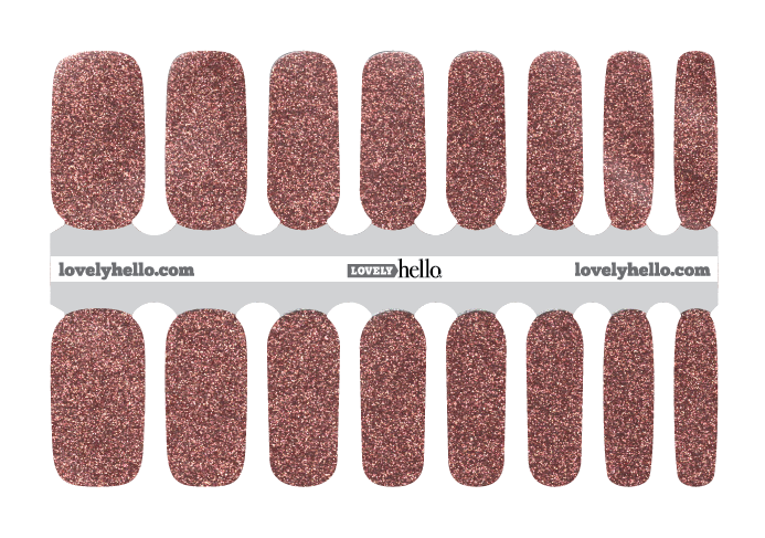 Copper Rose Nail Wraps