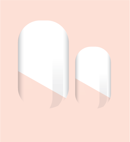 White Modern French Nail Wrap