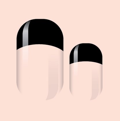 Black  French Nail Wrap