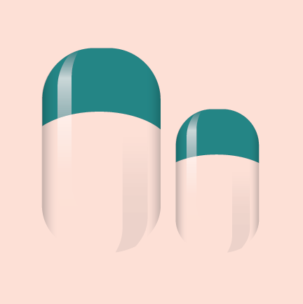 Teal French Nail Wrap