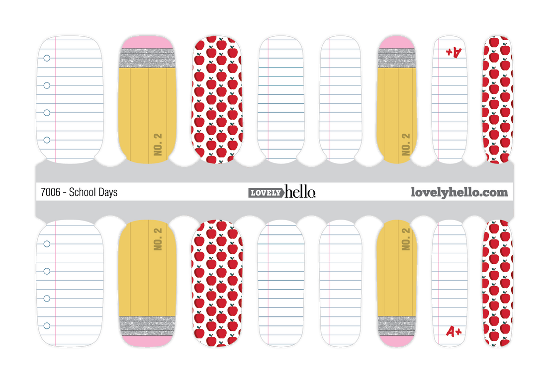 School Days Nail Wraps